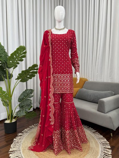 Harini Sharara Red