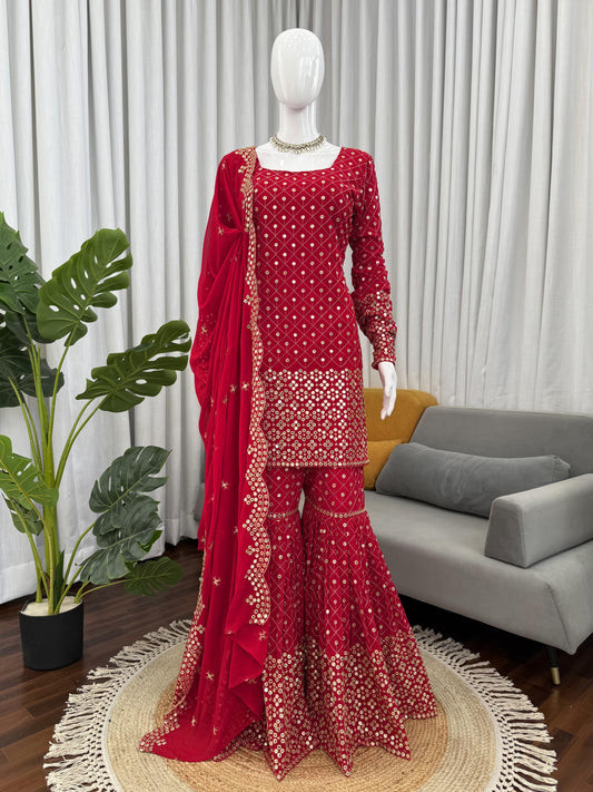 Harini Sharara Red
