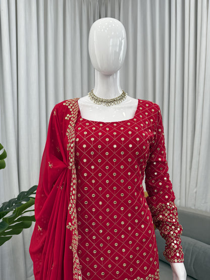 Harini Sharara Red