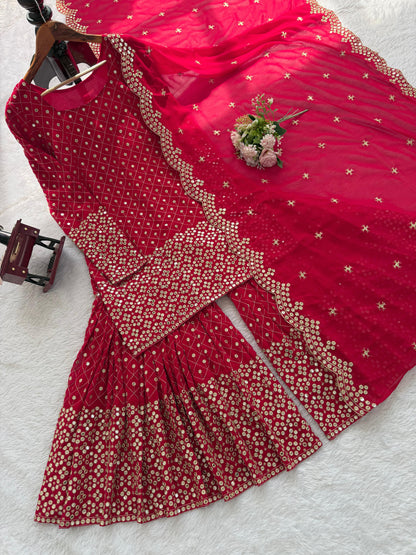 Harini Sharara Red