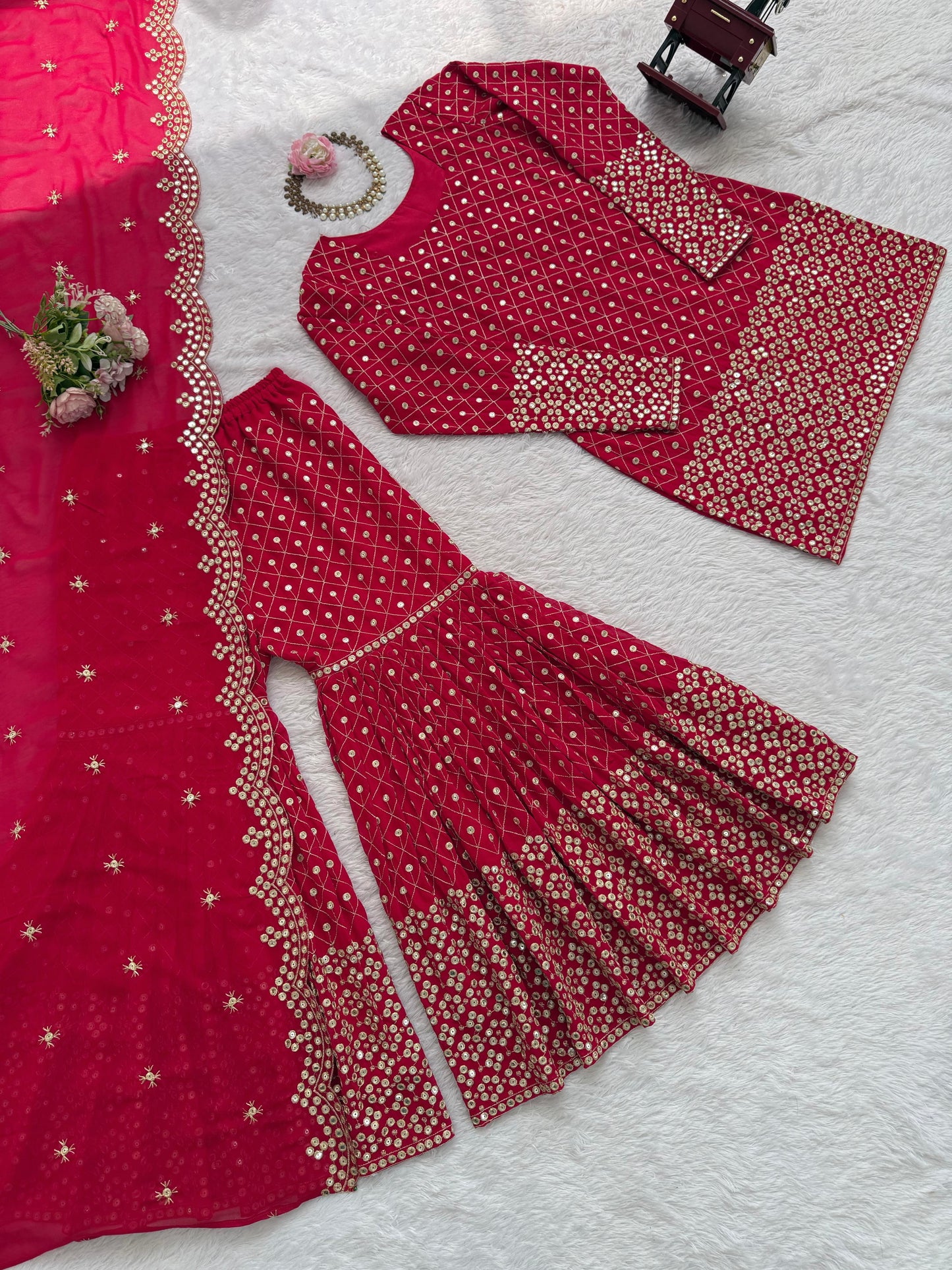 Harini Sharara Red