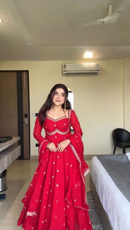 Sneha Anarkali Red
