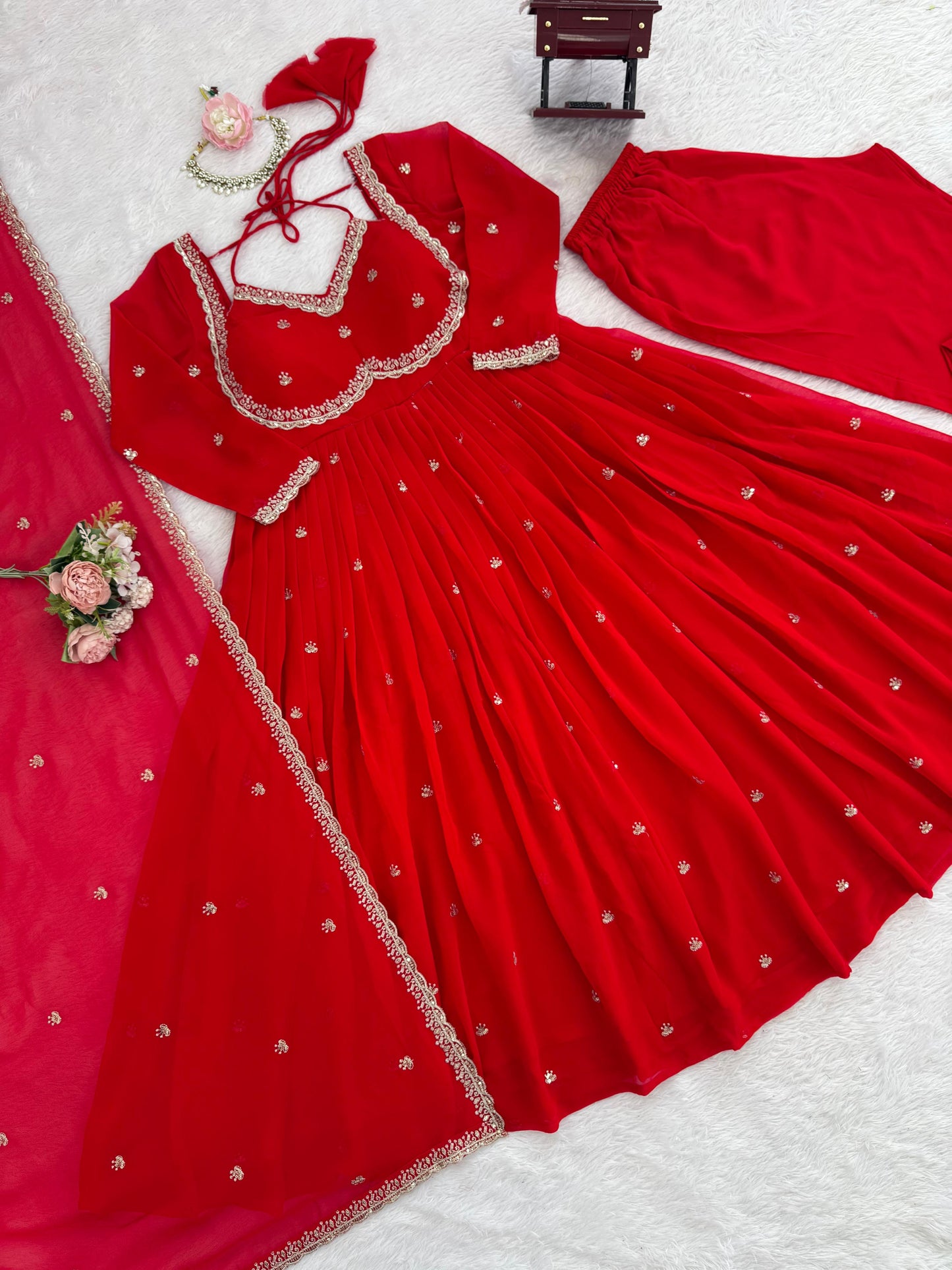 Sneha Anarkali Red