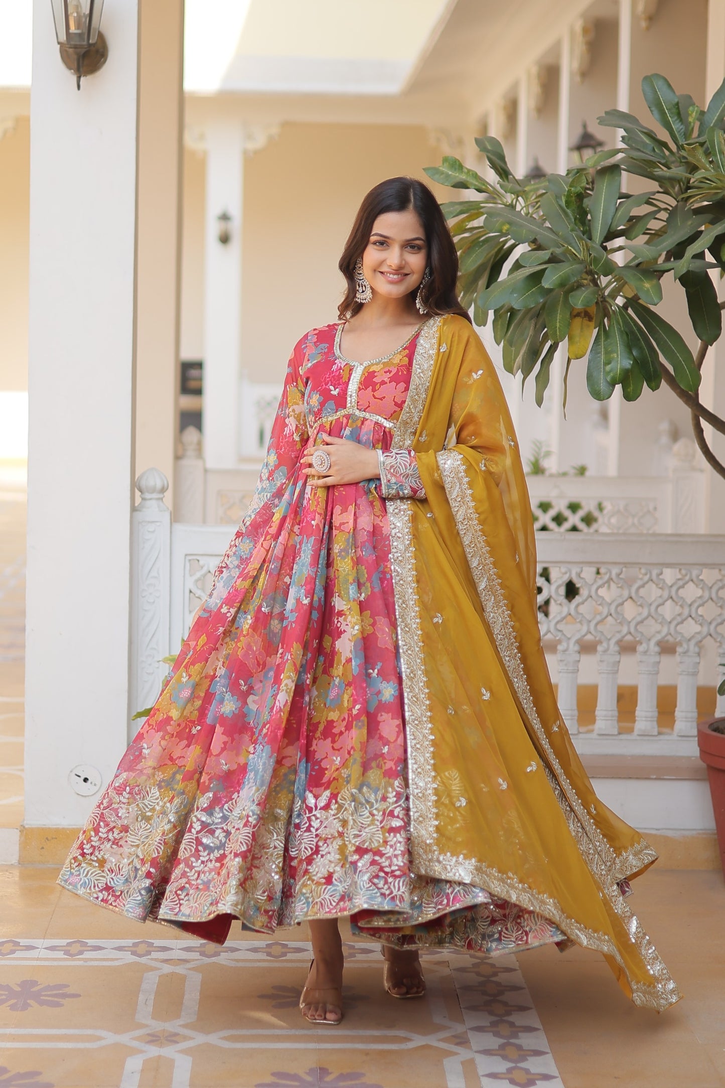 Lavanya Anarkali Rose