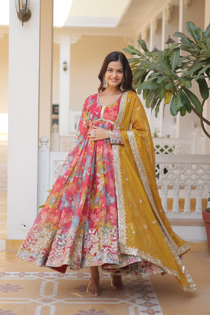 Lavanya Anarkali Rose