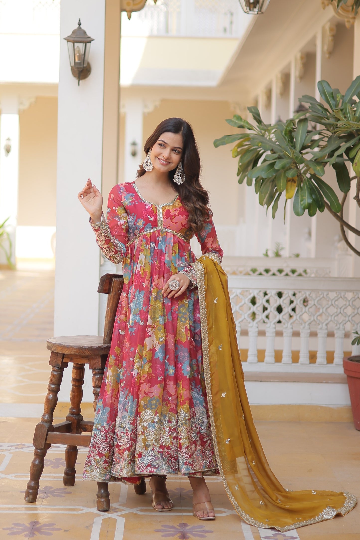 Lavanya Anarkali Rose