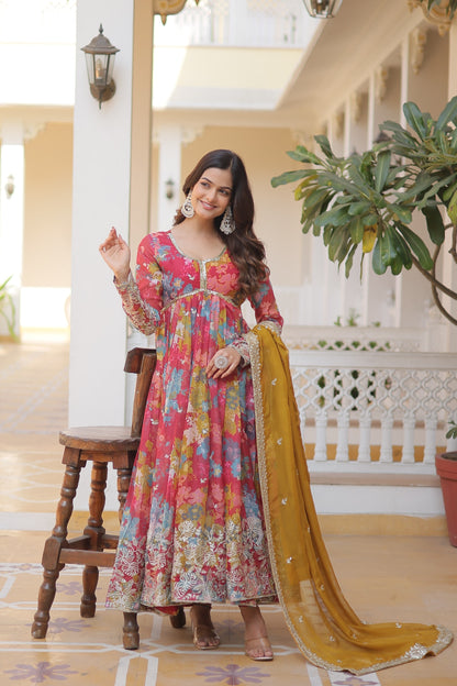 Lavanya Anarkali Rose