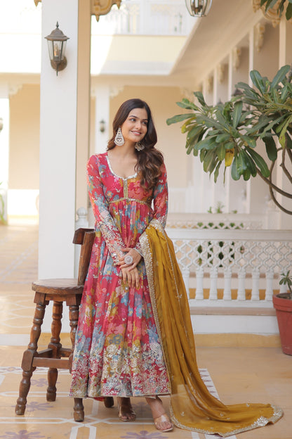 Lavanya Anarkali Rose
