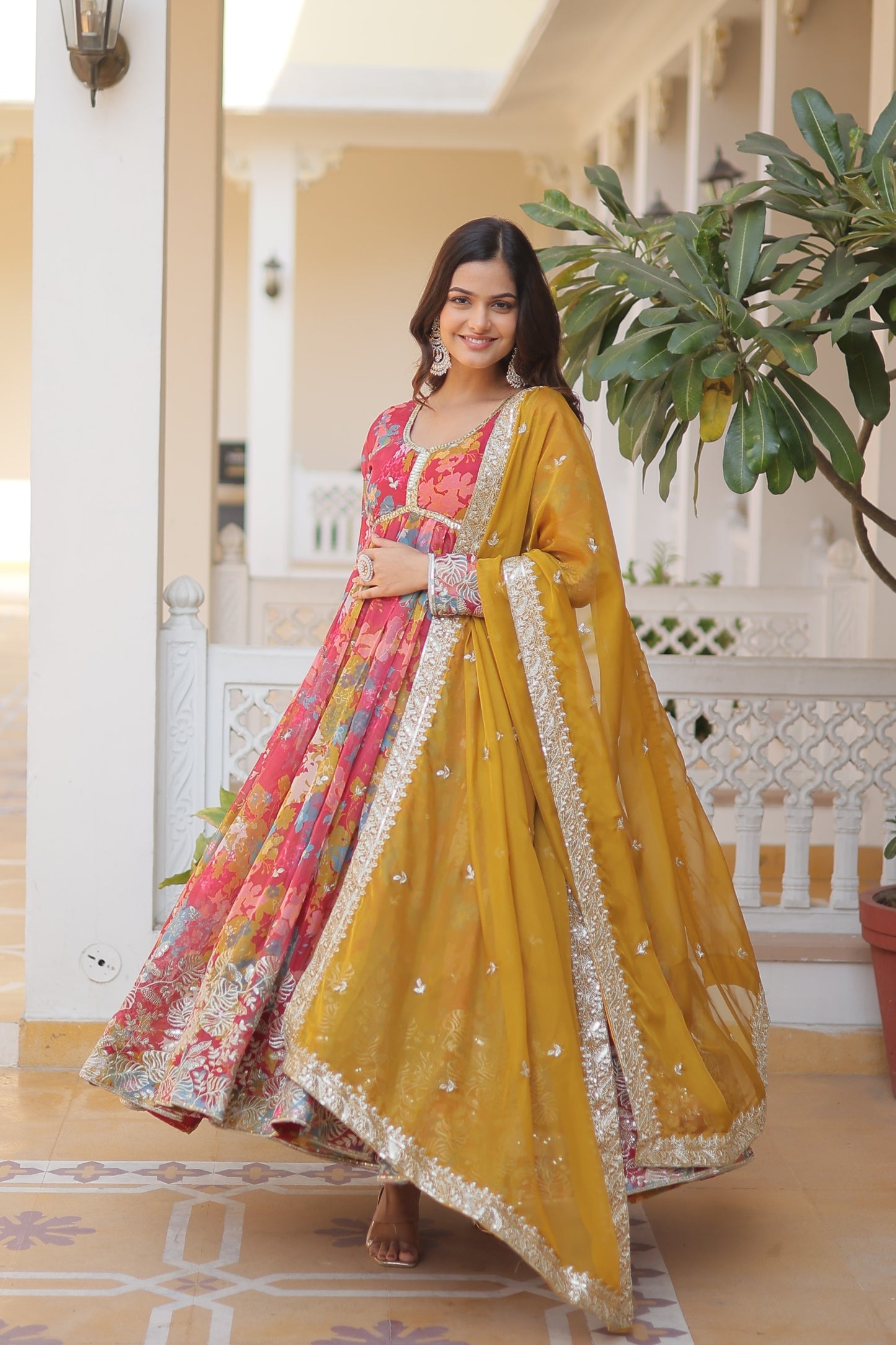 Lavanya Anarkali Rose