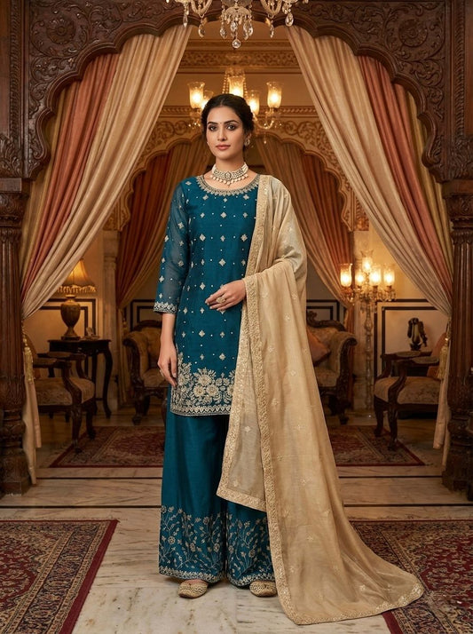 Prachi Sharara Blue