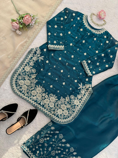 Prachi Sharara Blue