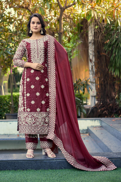 Zariyah Sharara Dark Red