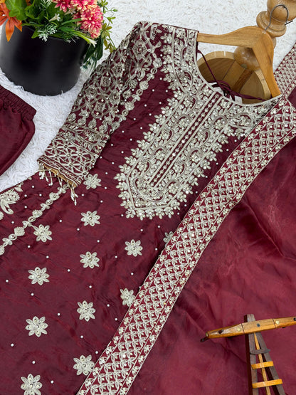 Zariyah Sharara Dark Red