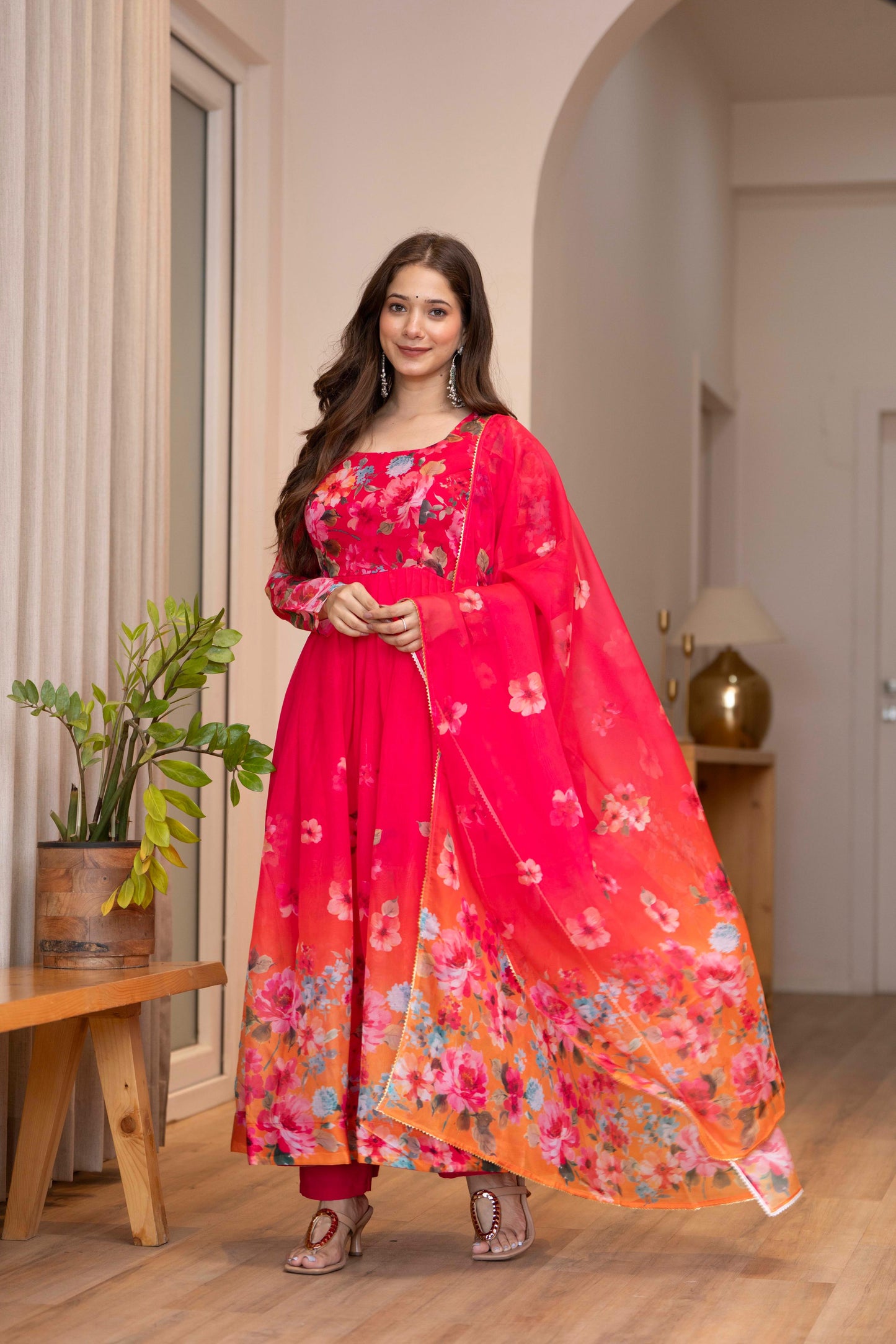 Minal Anarkali Rose
