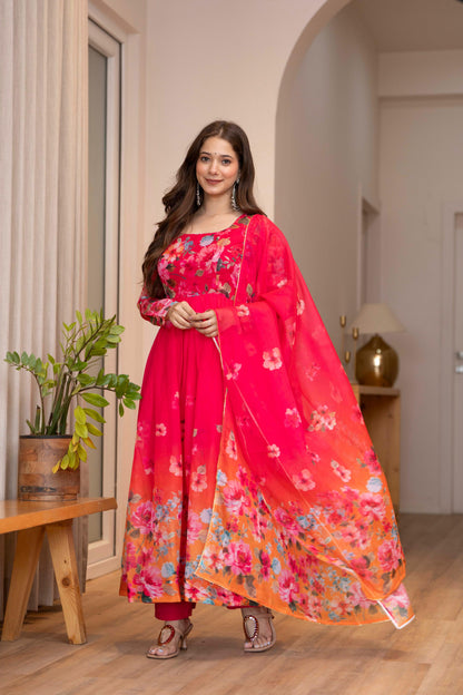 Minal Anarkali Rose