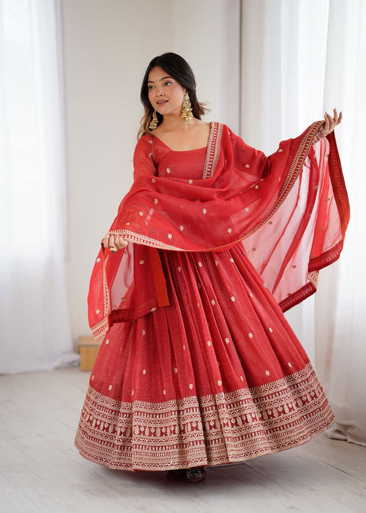 Shreya Anarkali Red