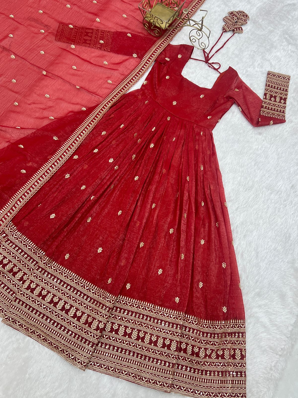 Shreya Anarkali Red