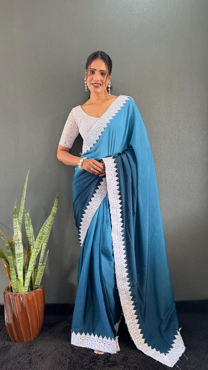 Ahalya Ready To Wear Saree Blue