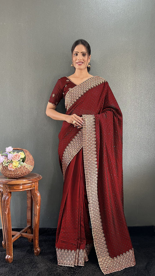 Disha Ready To Wear Saree Red