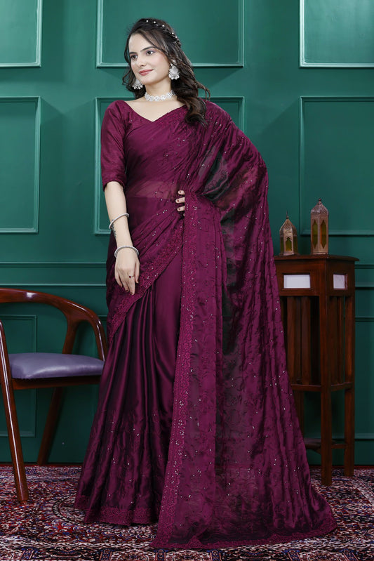 Sahana Ready To Wear Saree Purple