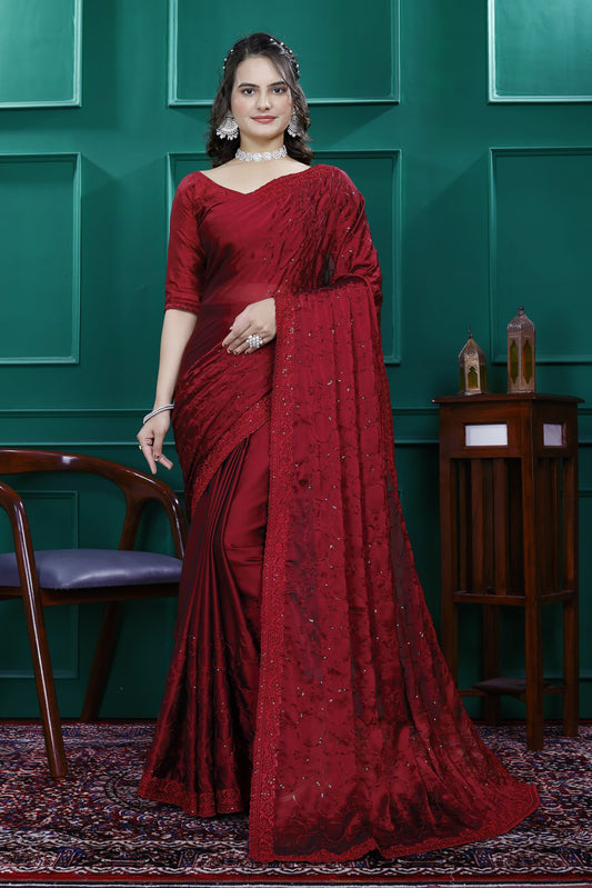 Sahana Ready To Wear Saree Red