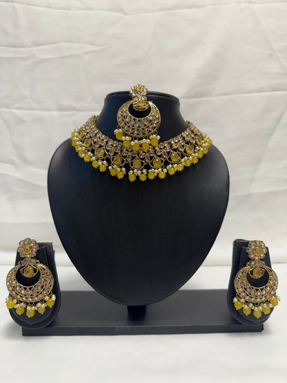 Yellow Party Necklace 36