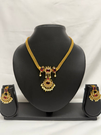 Red Traditional Necklace 116