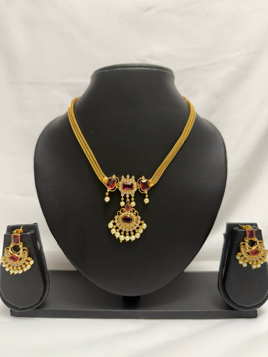 Red Traditional Necklace 116