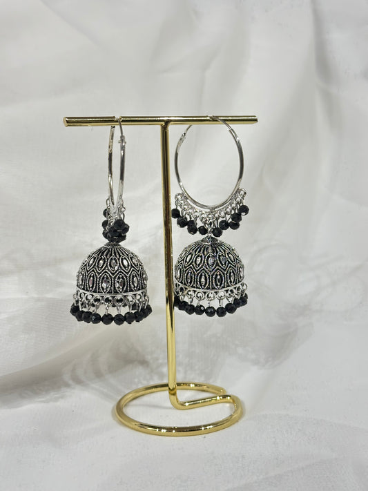 Silver/Black Earrings