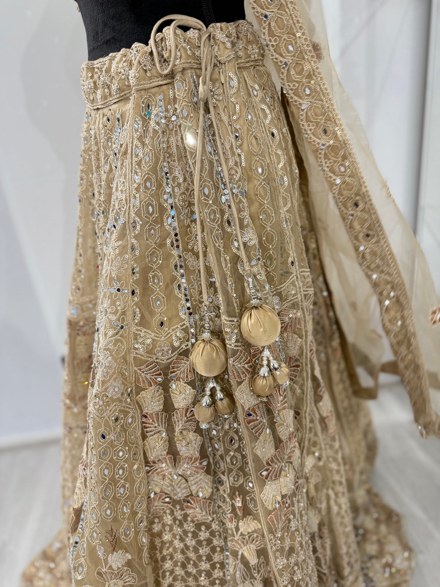 Golden Aura Fully Stitched Lehenga