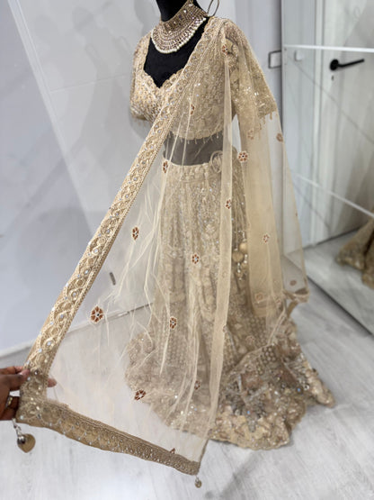 Golden Aura Fully Stitched Lehenga