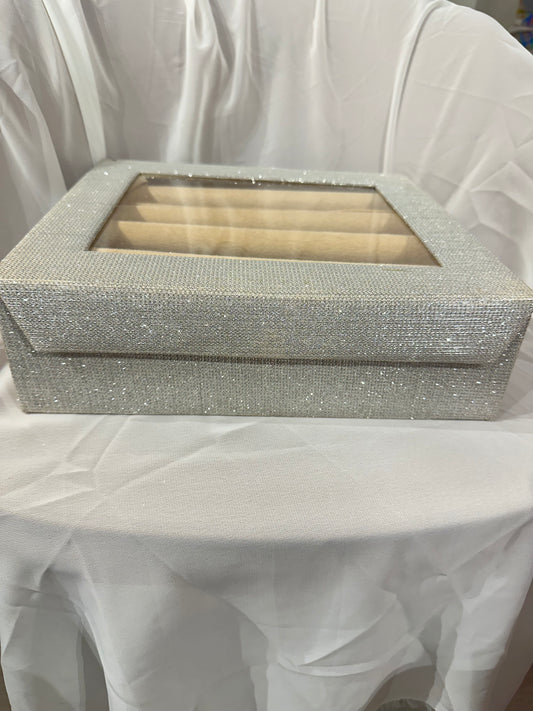 Silver Metallic Bangles storage box 4 rows