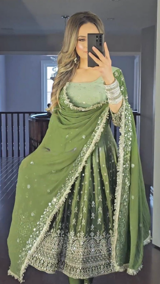 Green Anarkali