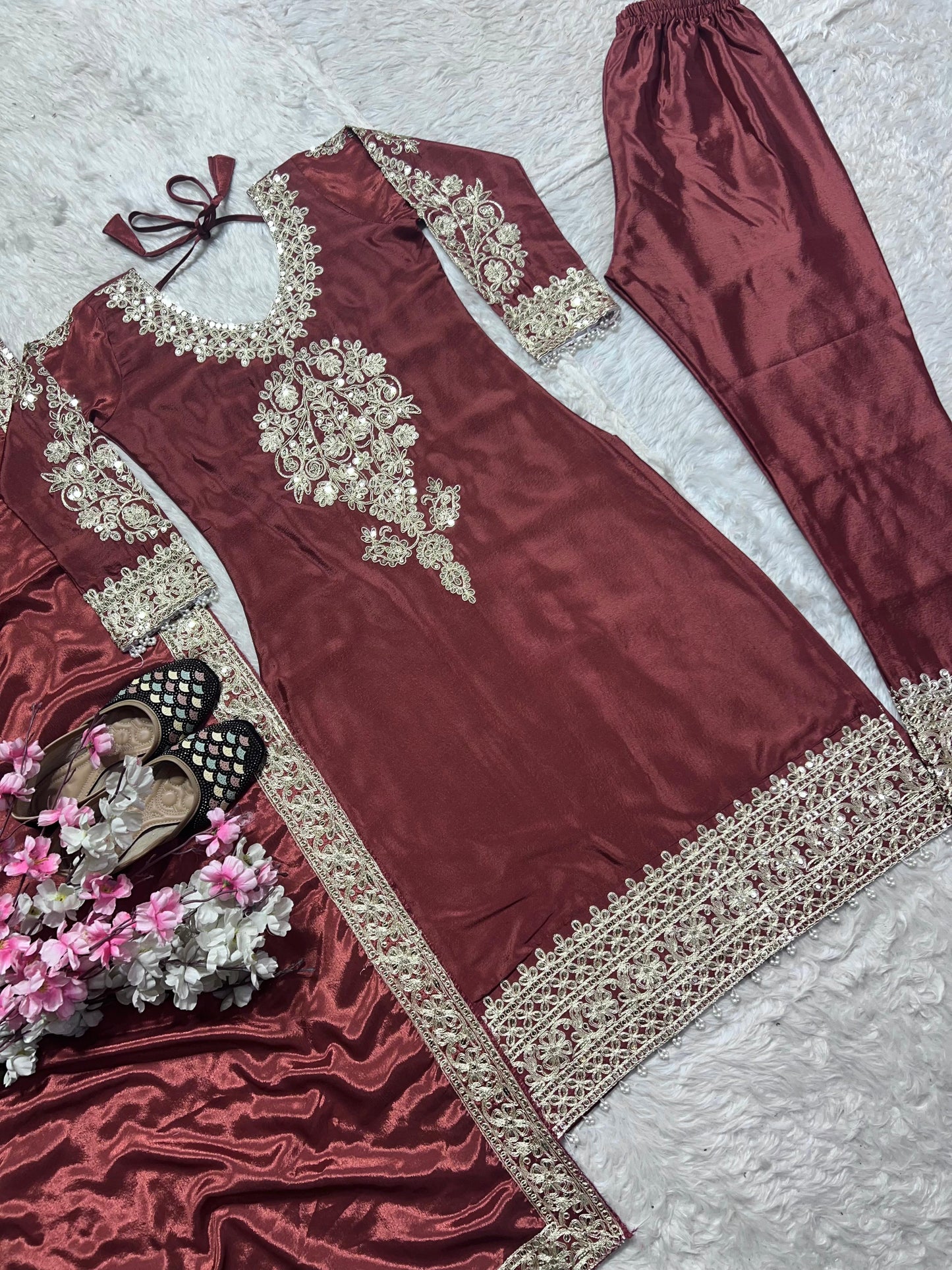 Rova Salwar Brown