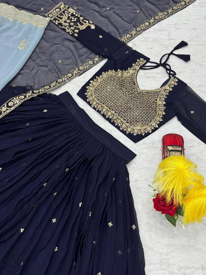 Kavi Fully Stitched Dark Blue