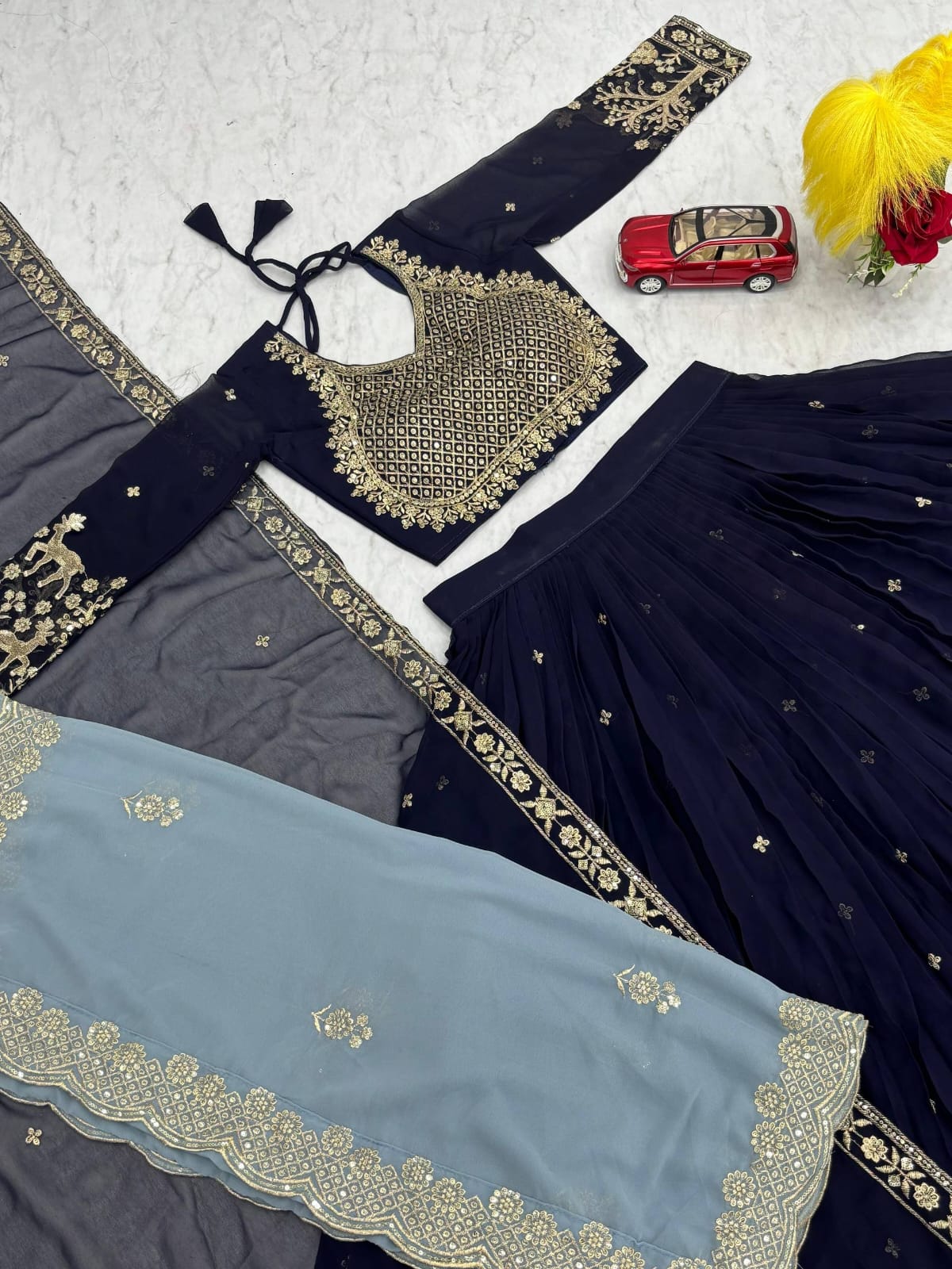 Kavi Fully Stitched Dark Blue