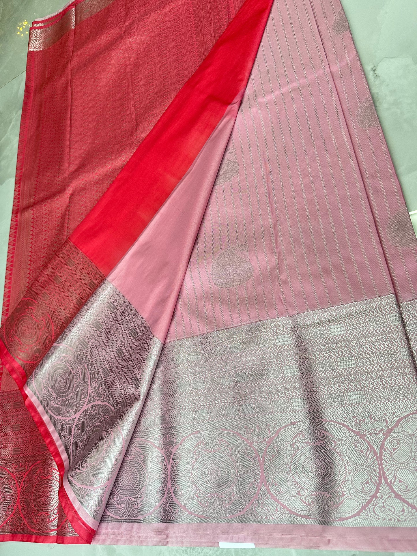 Pink Semi Kanchipuram