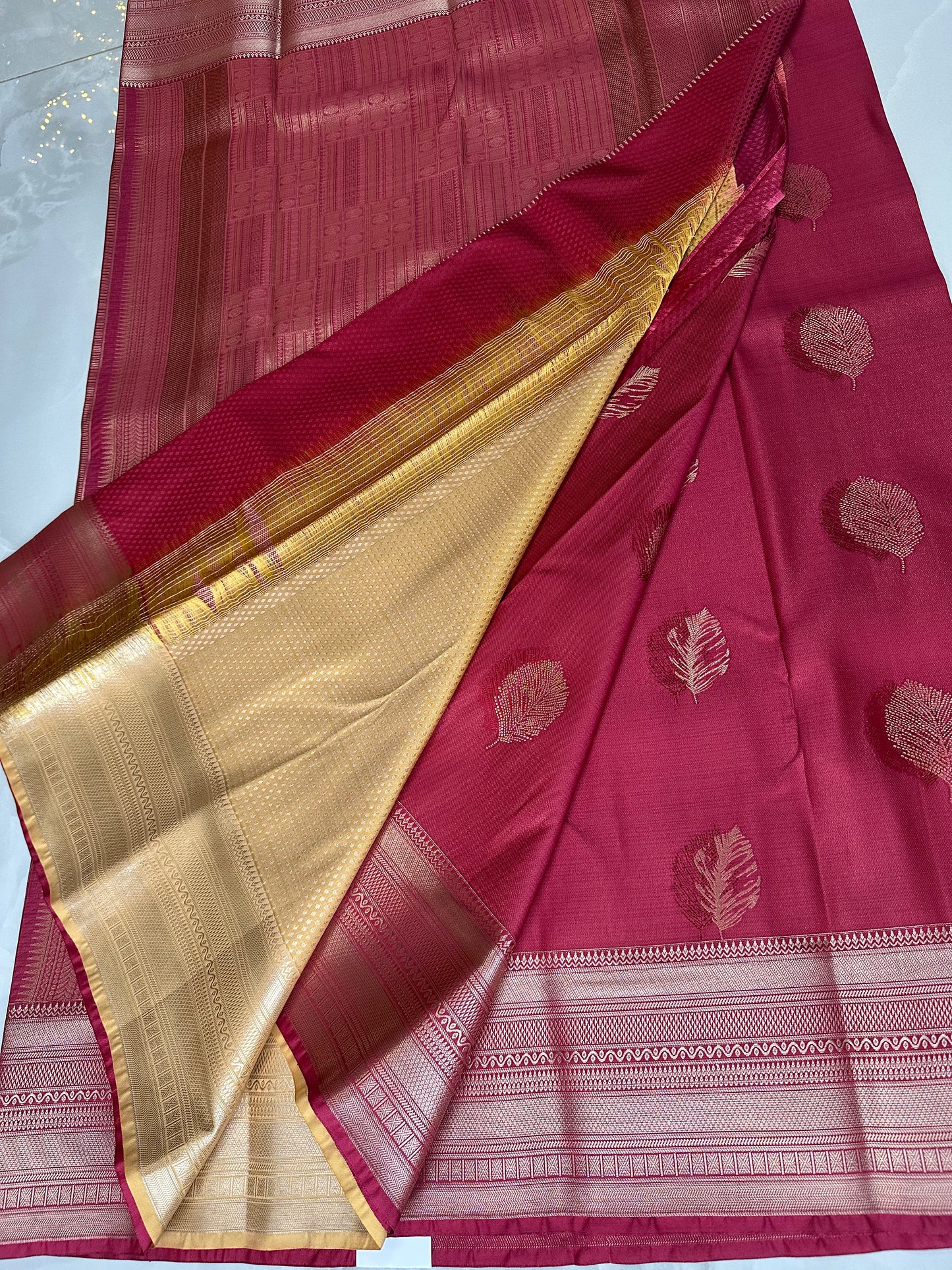 Maroon Semi Kanchipuram