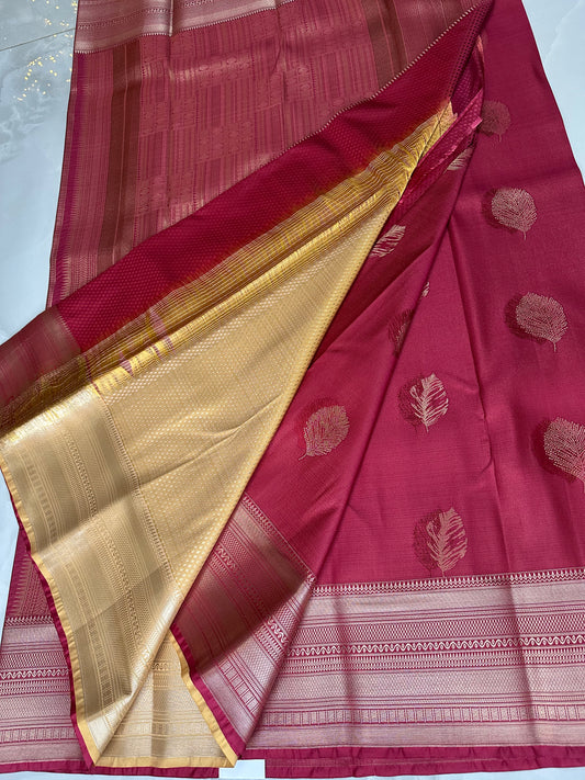 Maroon Semi Kanchipuram