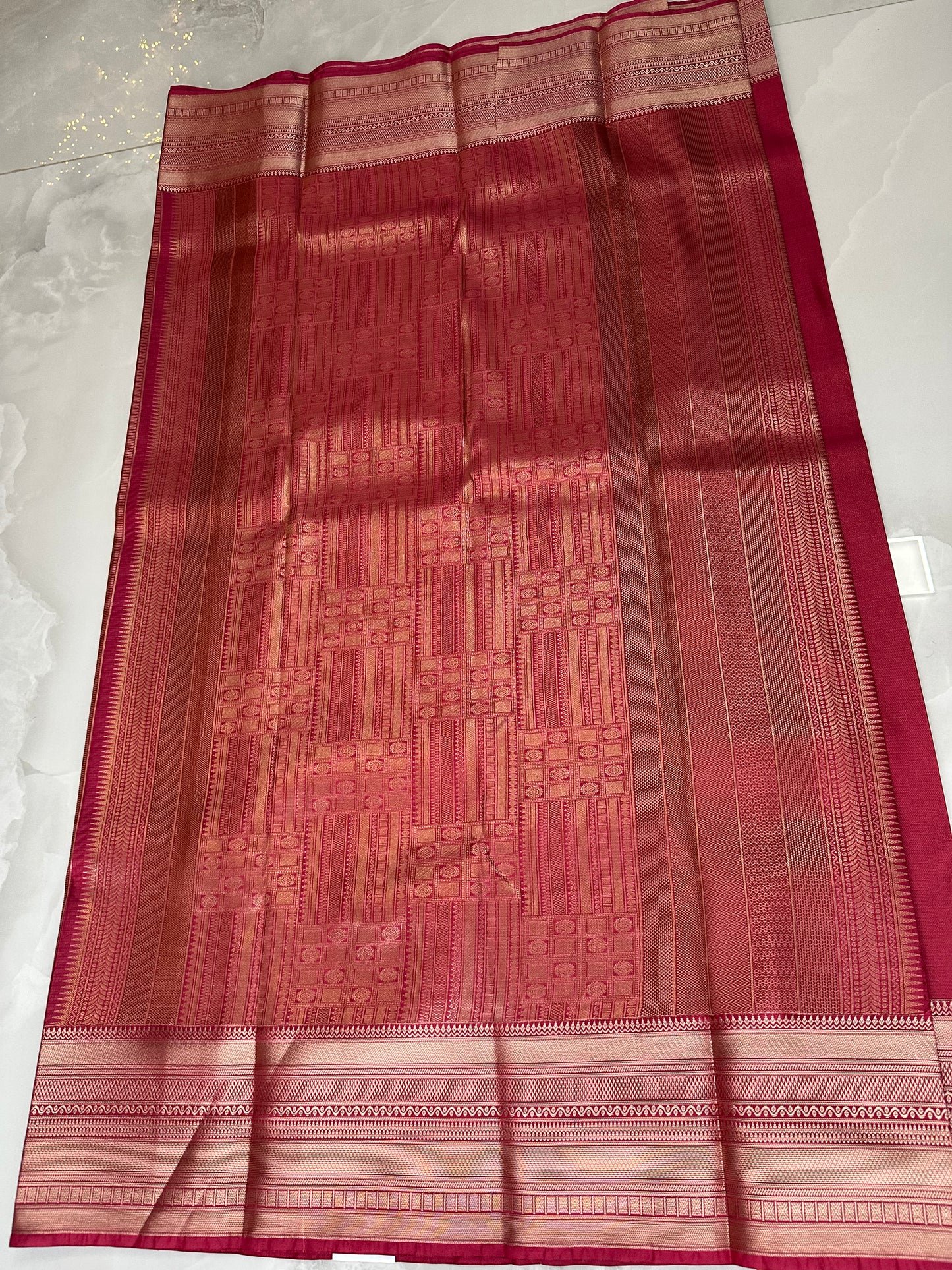 Maroon Semi Kanchipuram