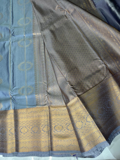 Grey Semi Kanchipuram