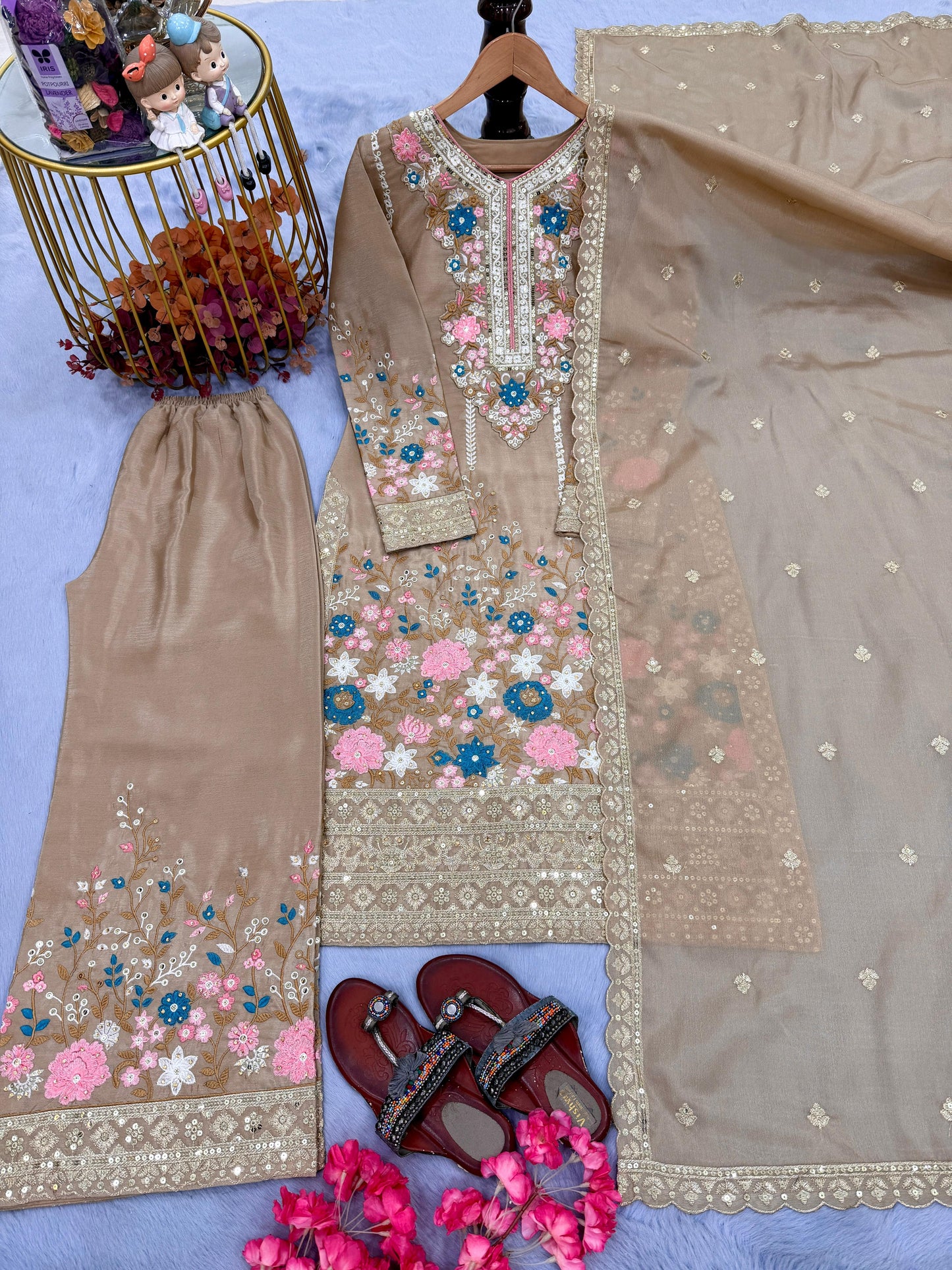 Mumtaz Sharara Beige