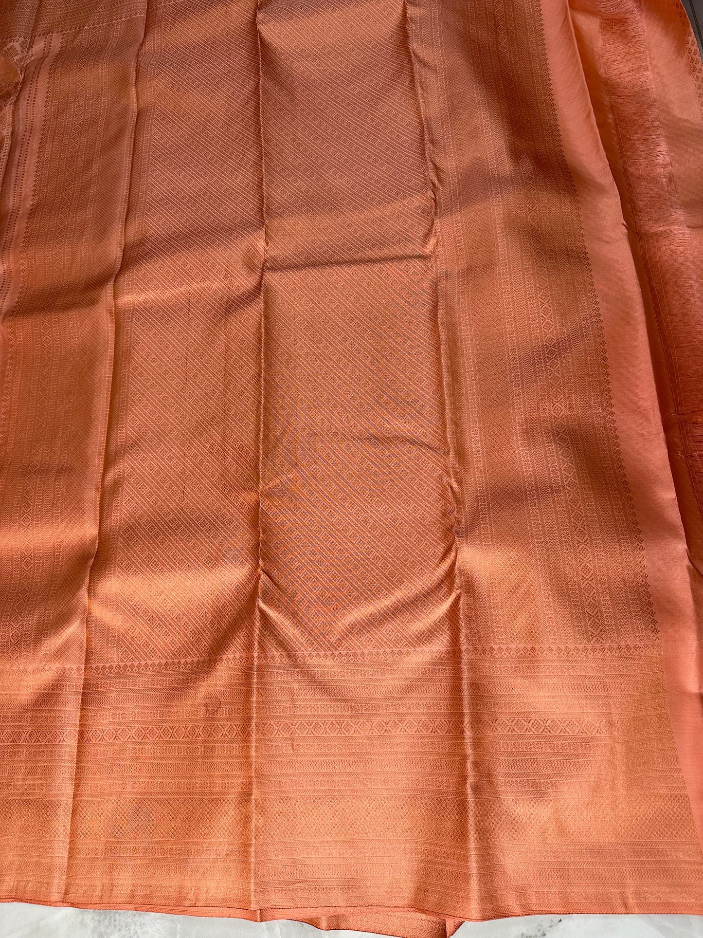 Kanchipuram Saree Peach