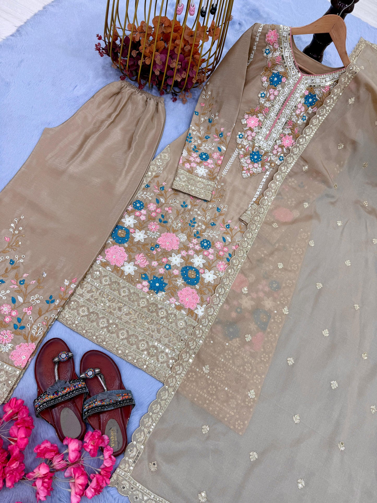 Mumtaz Sharara Beige