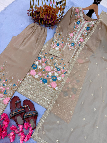 Mumtaz Sharara Beige