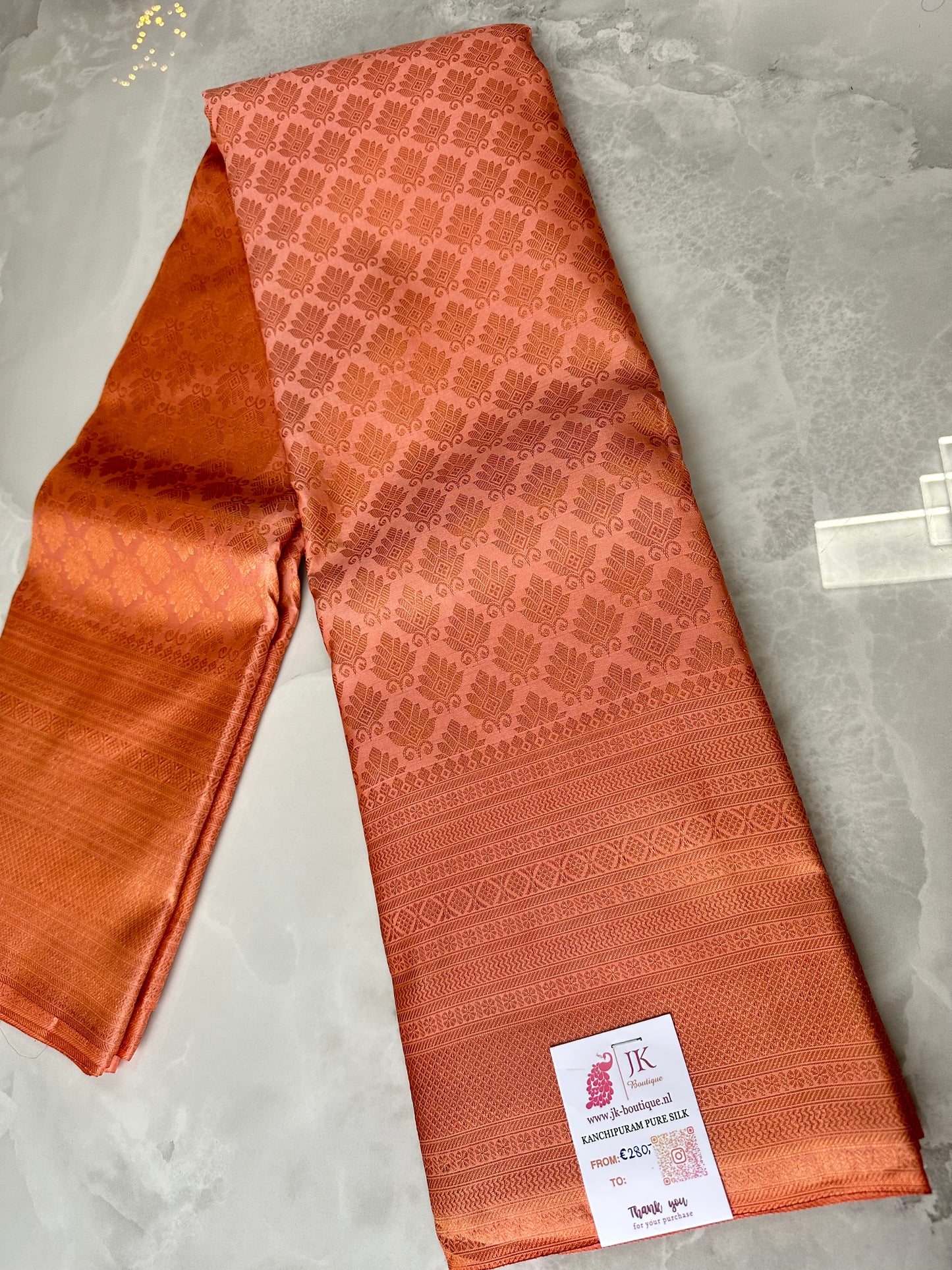 Kanchipuram Saree Peach