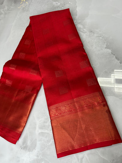 Kanchipuram Saree Red