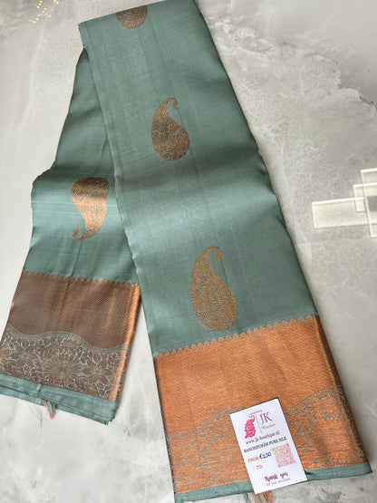 Kanchipuram Saree Holbein Blue/Grey