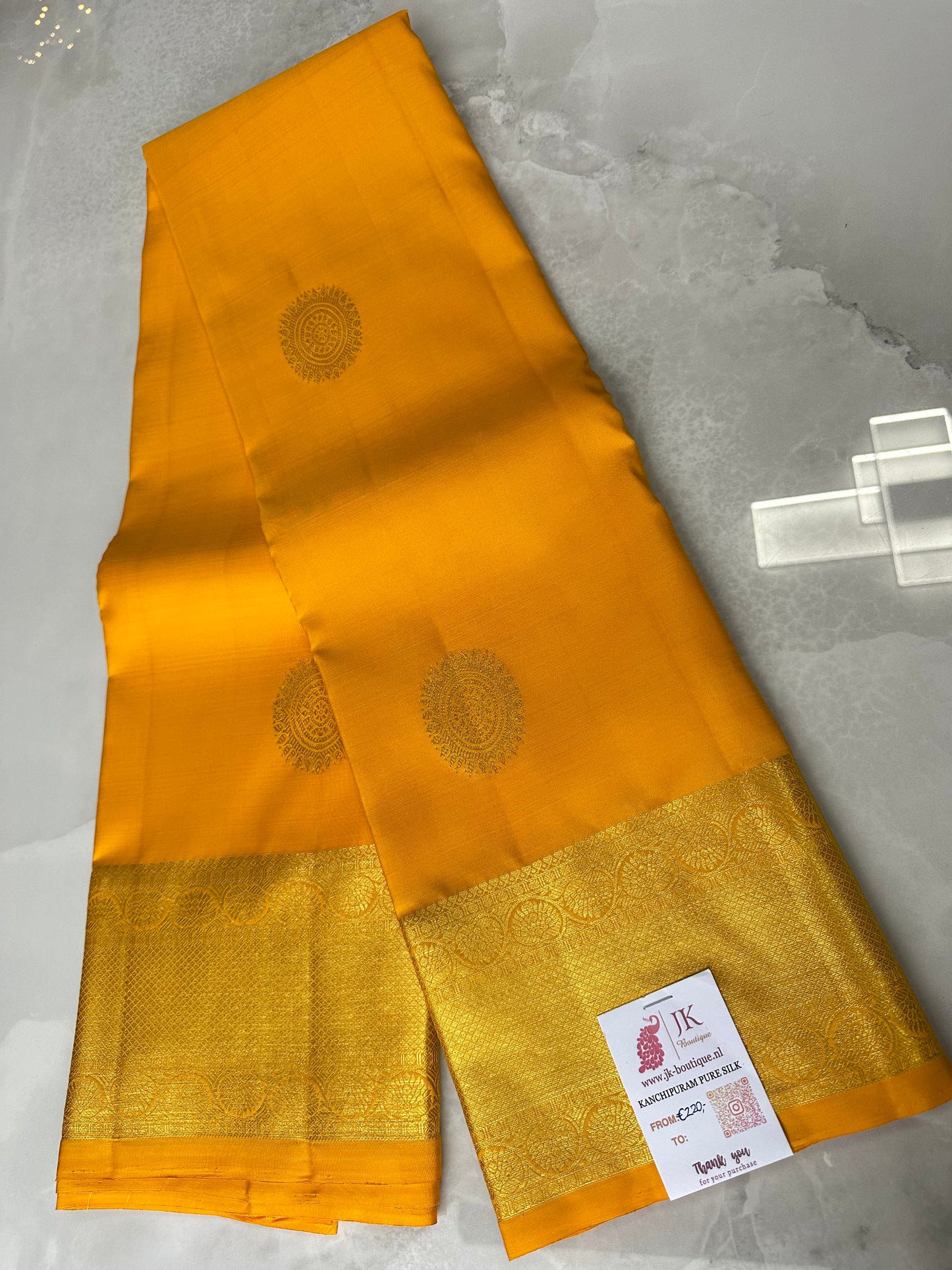 Kanchipuram Saree Yellow