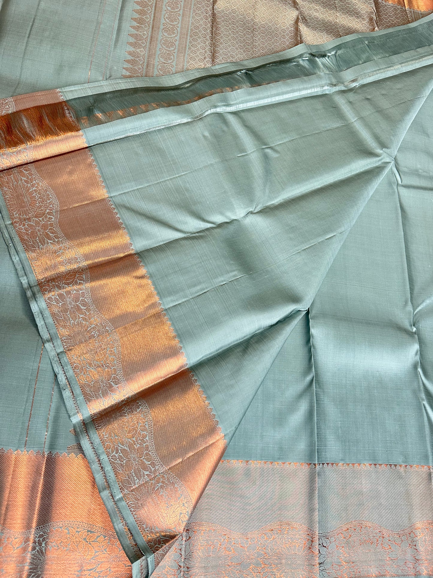 Kanchipuram Saree Holbein Blue/Grey